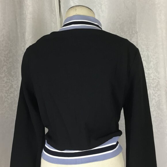 VELA Tennis Club Sport Set Skirt / Skort Pleated Top Cardigan Zip Up Golf Blk M - Picture 11 of 11